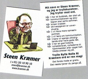 Steen Kræmers visitkort